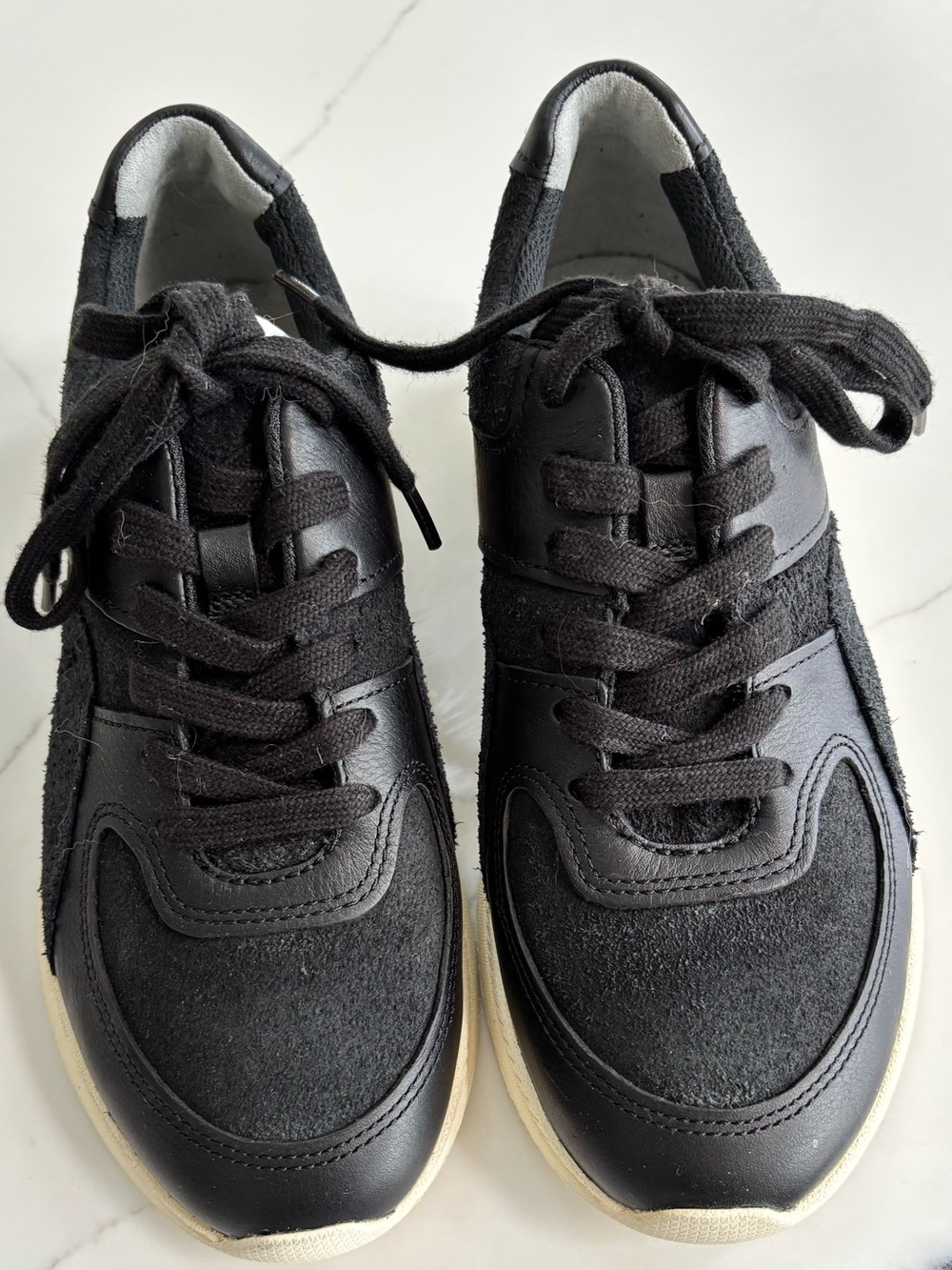 Everlane Brand new! LeatherBlack Mixed-Material Lace-Up Sneakers No tags or box